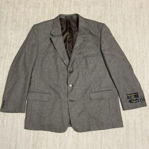 Petrocelli Mens Blazer Coat Multicolor Check Plaid 100% Lambswool Size 48 Long